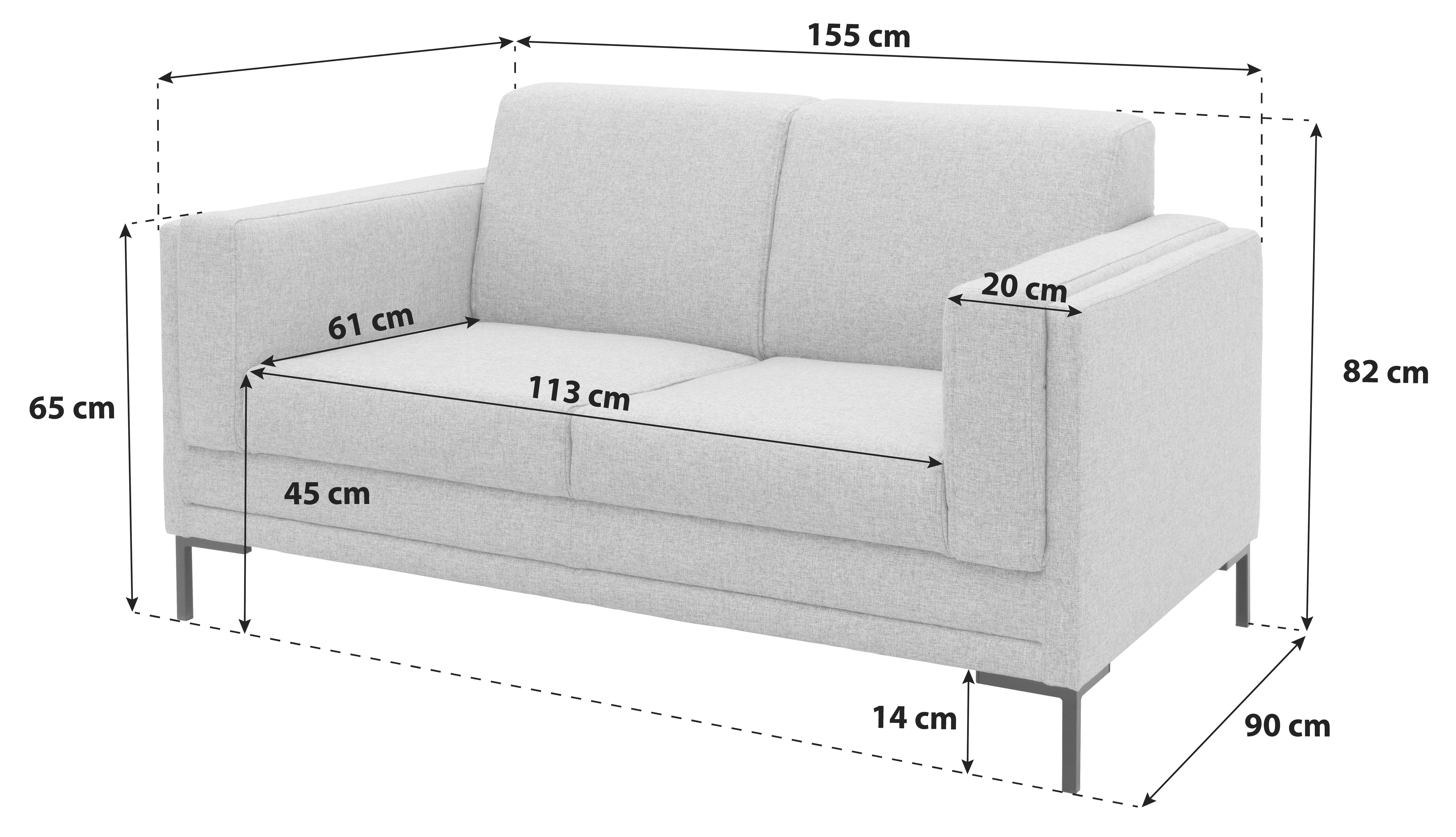2-sitzer-sofa Looks Vii - Dunkelgrün/Silberfarben, Design, Textil (155/82/90cm) - LOOKS by W.Joop