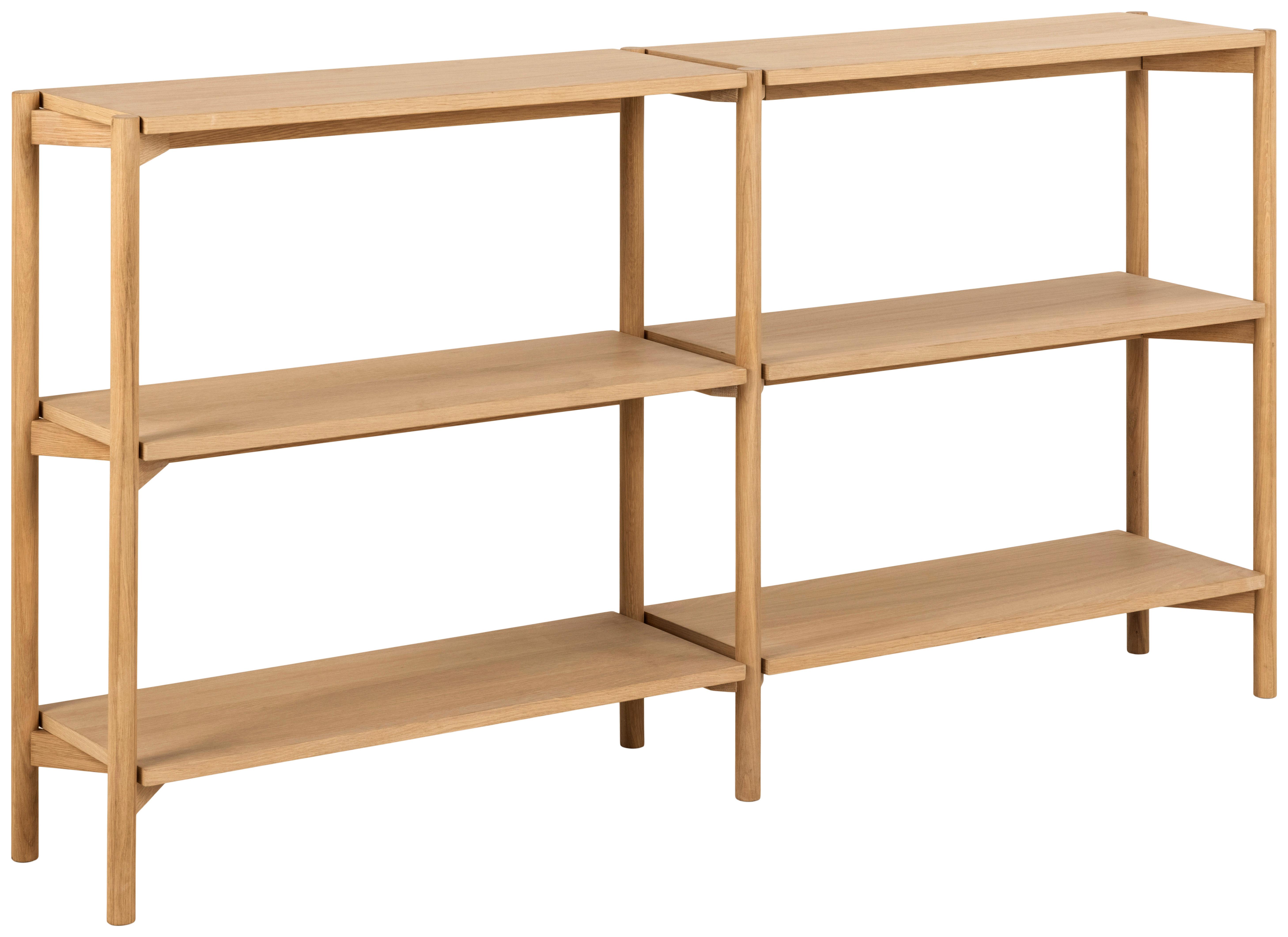 Regál BRAIDWOOD farby dubu - farba duba, Trend, drevo (169/88,4/30cm) - MID.YOU