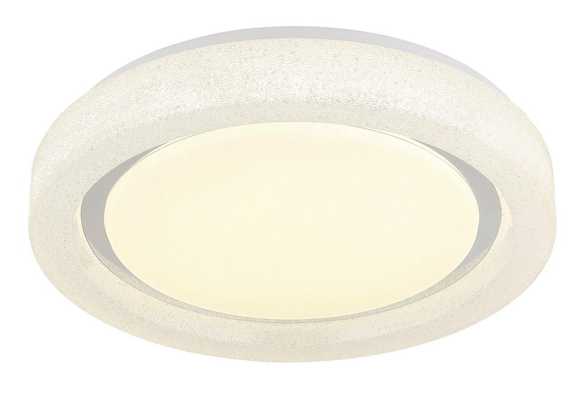 LED-DECKENLEUCHTE 48293-24R MARCIA - Klar/Chromfarben, KONVENTIONELL, Kunststoff/Metall (38/7cm) - Globo