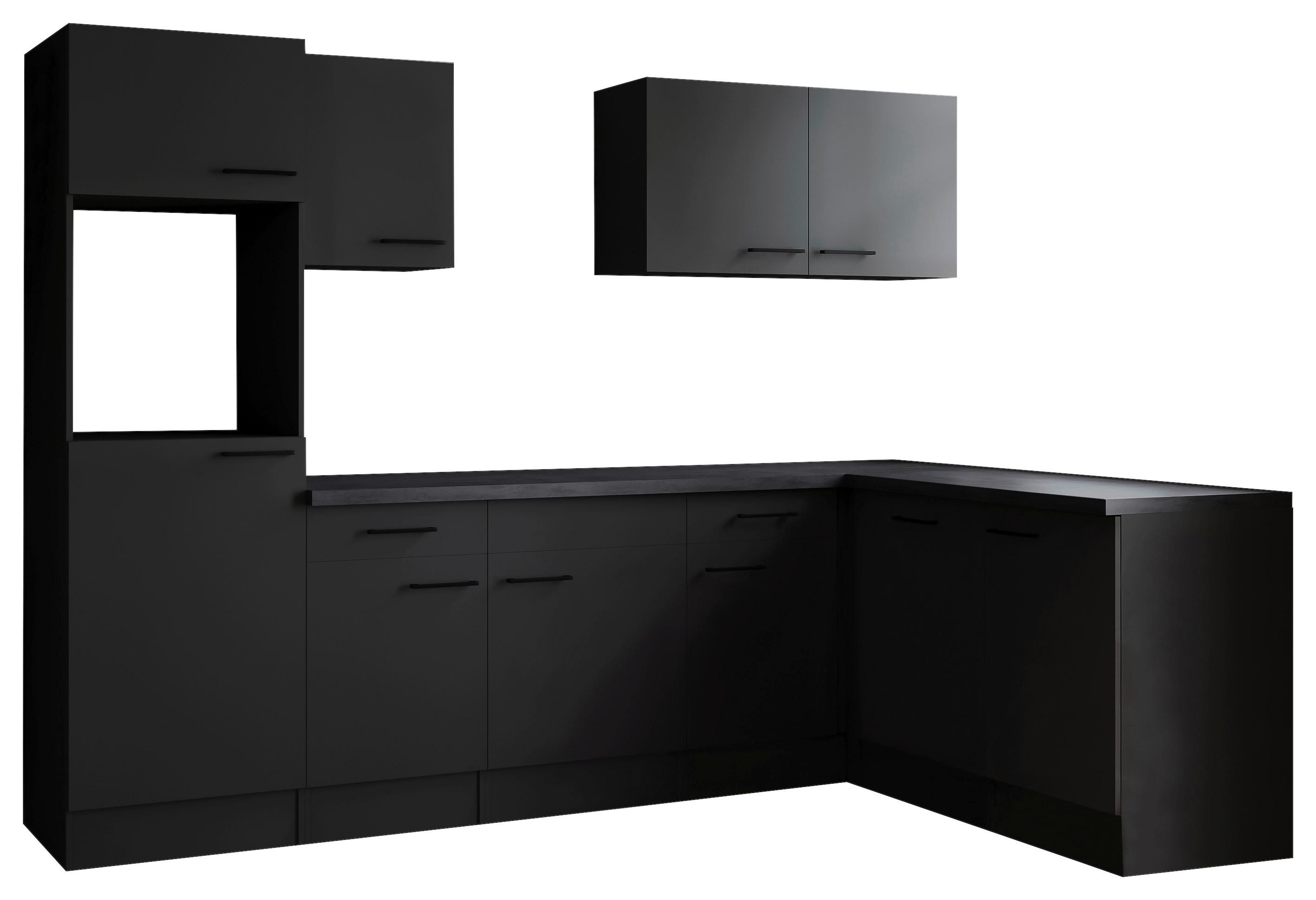 Eckküche Oliver Dunkelgrau S: 280x172cm - Dunkelgrau/Grau, Design, Holzwerkstoff (280/172cm) - Respekta