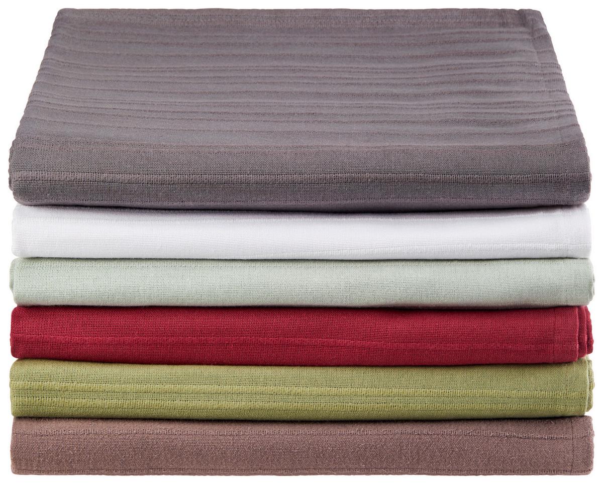 Tagesdecke Kamila 200x200 cm Grau/Weiß, Baumwolle - Weiß, KONVENTIONELL, Textil (200/200cm) - Ondega