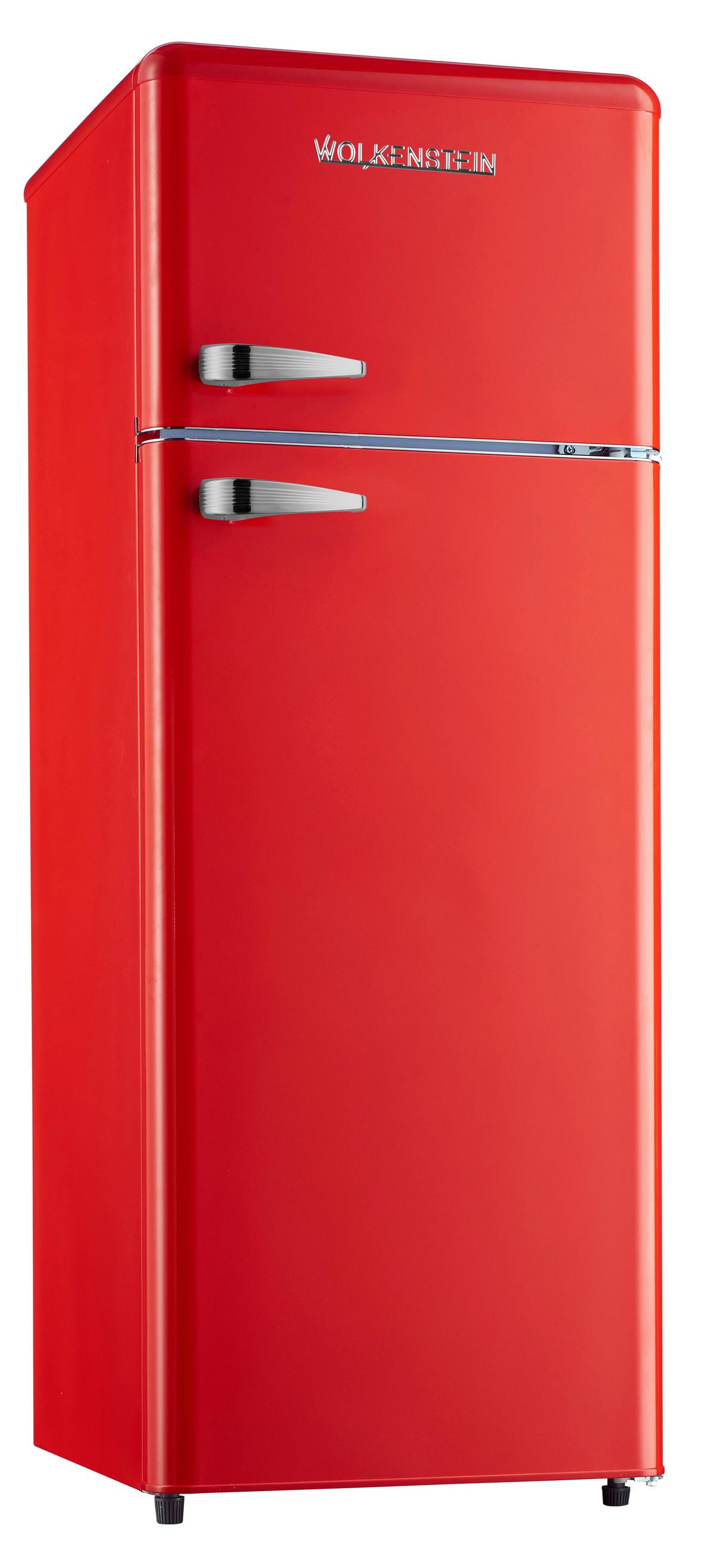 Kühl-gefrierkombination Rot 39+172 L - Rot, Basics, Kunststoff/Metall (54,50/145,60/62,60cm) - PKM