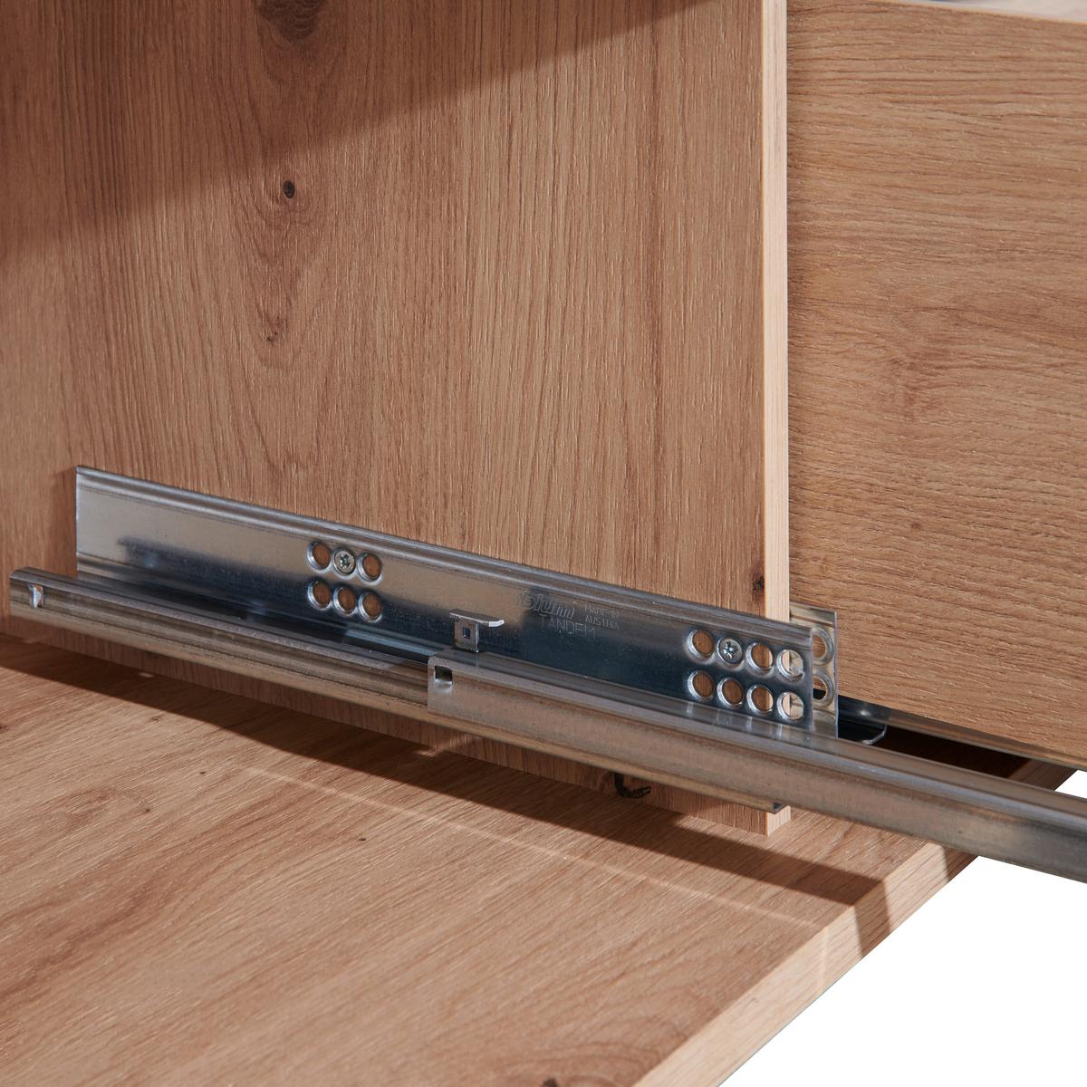 TV-Lowboard Nyon B: 200-275 cm Eiche Artisan Dekor/Schwarz - Schwarz/Eiche Artisan, MODERN, Holzwerkstoff (200-275/58/50cm)