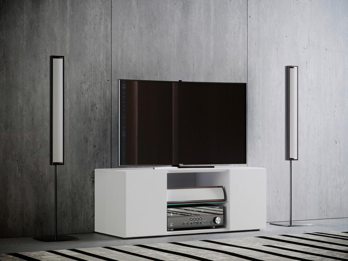 TV-skrinka Lowina š: 95cm biela - čierna/biela, Konventionell, kompozitné drevo/plast (95/40/36cm) - MID.YOU
