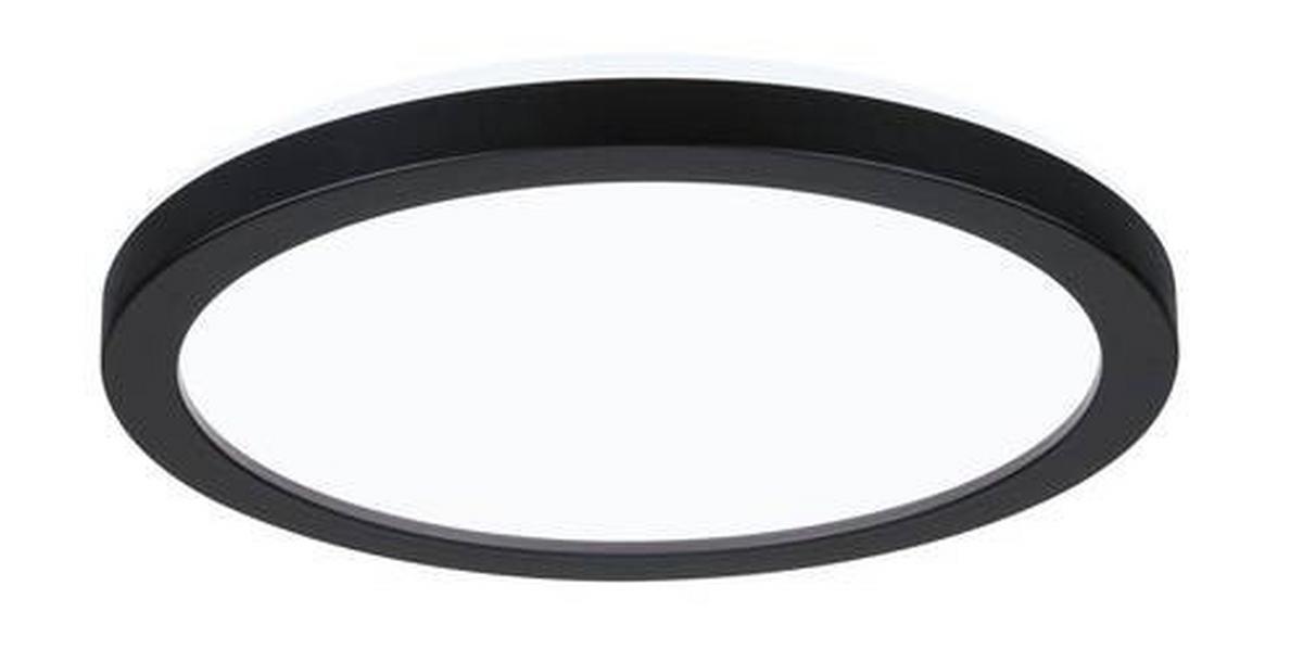 LED-Paneel Ø 19 cm Rund - Schwarz, Basics, Kunststoff (19/2,8cm) - Paulmann