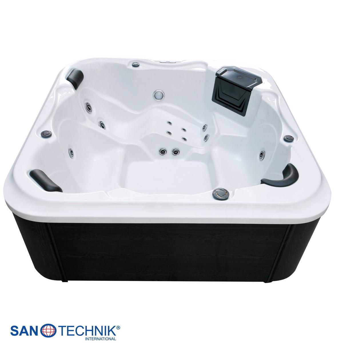 Whirlpool Kunststoff XXL1958 210x210x80 cm - Schwarz/Weiß, Basics, Kunststoff (210/80/210cm)