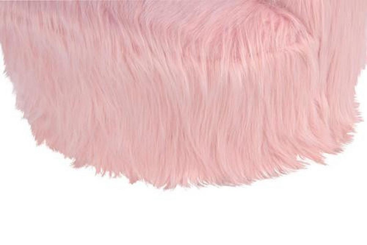 Kinderstuhl Gepolstert Mit Kunstfell-Bezug - Hellrosa, Basics, Holz/Kunststoff (47/45/47cm) - Kayoom