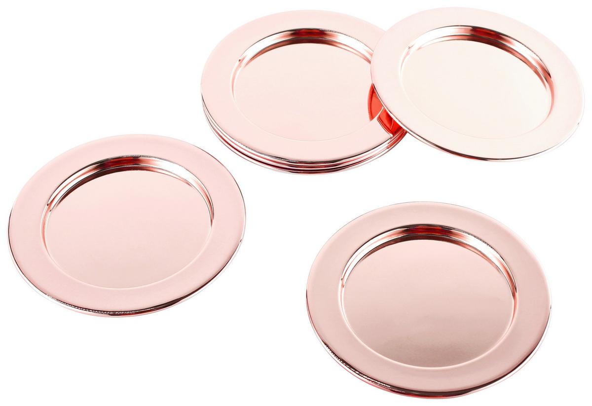 Untersetzer Echtwerk Glasuntersetzer-Set - Kupferfarben, Design, Metall (10,9cm) - Echtwerk