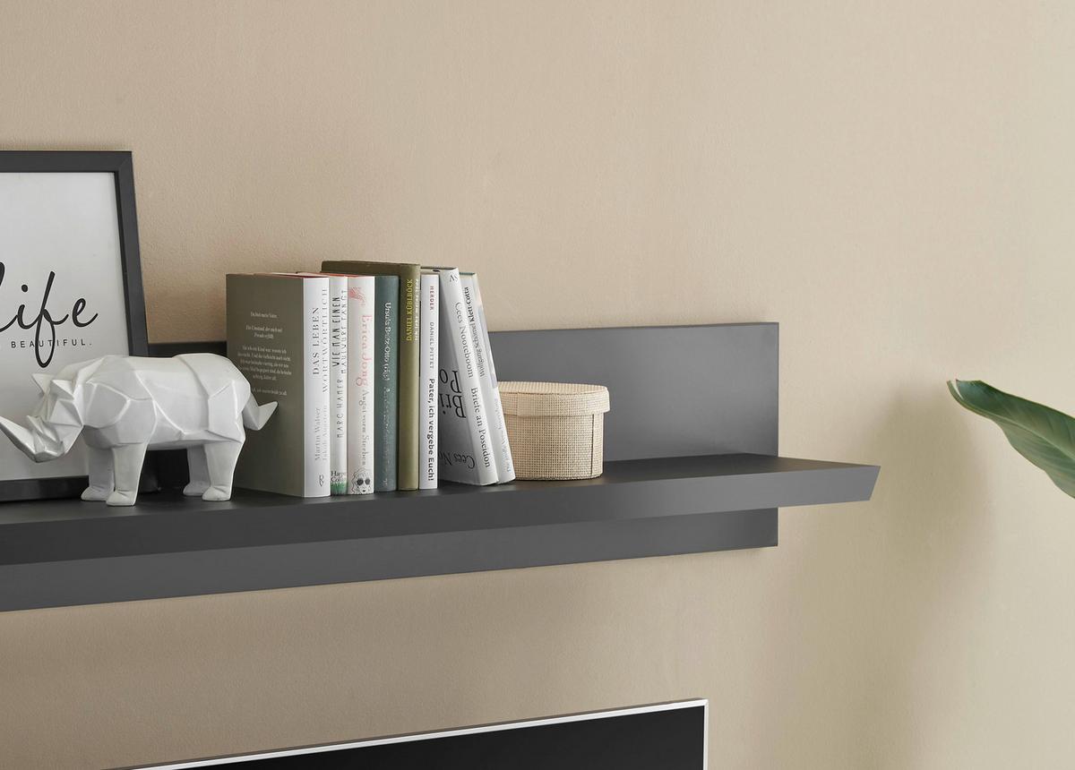 Wandboard Lincoln Schwarz B: 140cm - Schwarz, Design, Holzwerkstoff (140/25/22cm) - MID.YOU