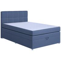 Boxspringbett Royal 140x200 Blau - Chromfarben/Blau, MODERN, Holzwerkstoff/Textil (140/200cm)