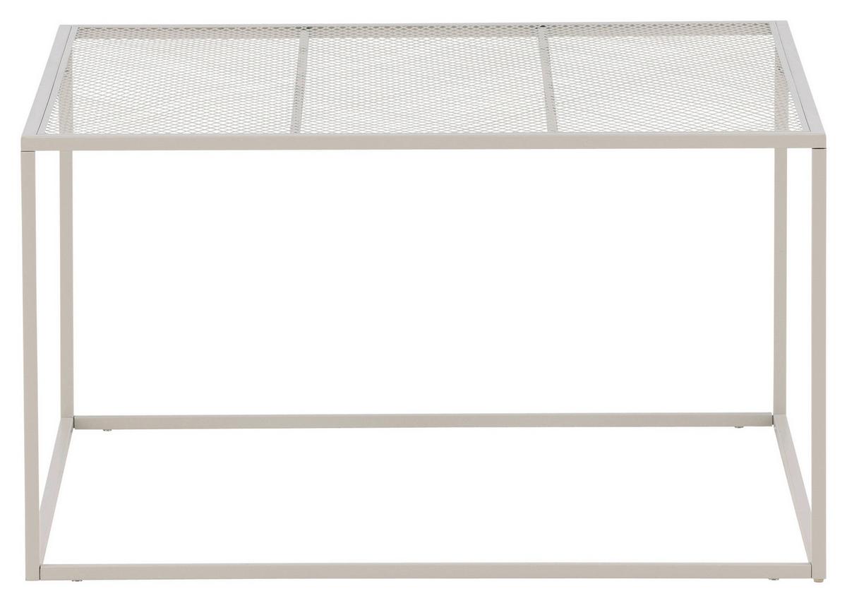 Couchtisch Netz - Beige, Design, Metall (80/80/45cm) - Livetastic