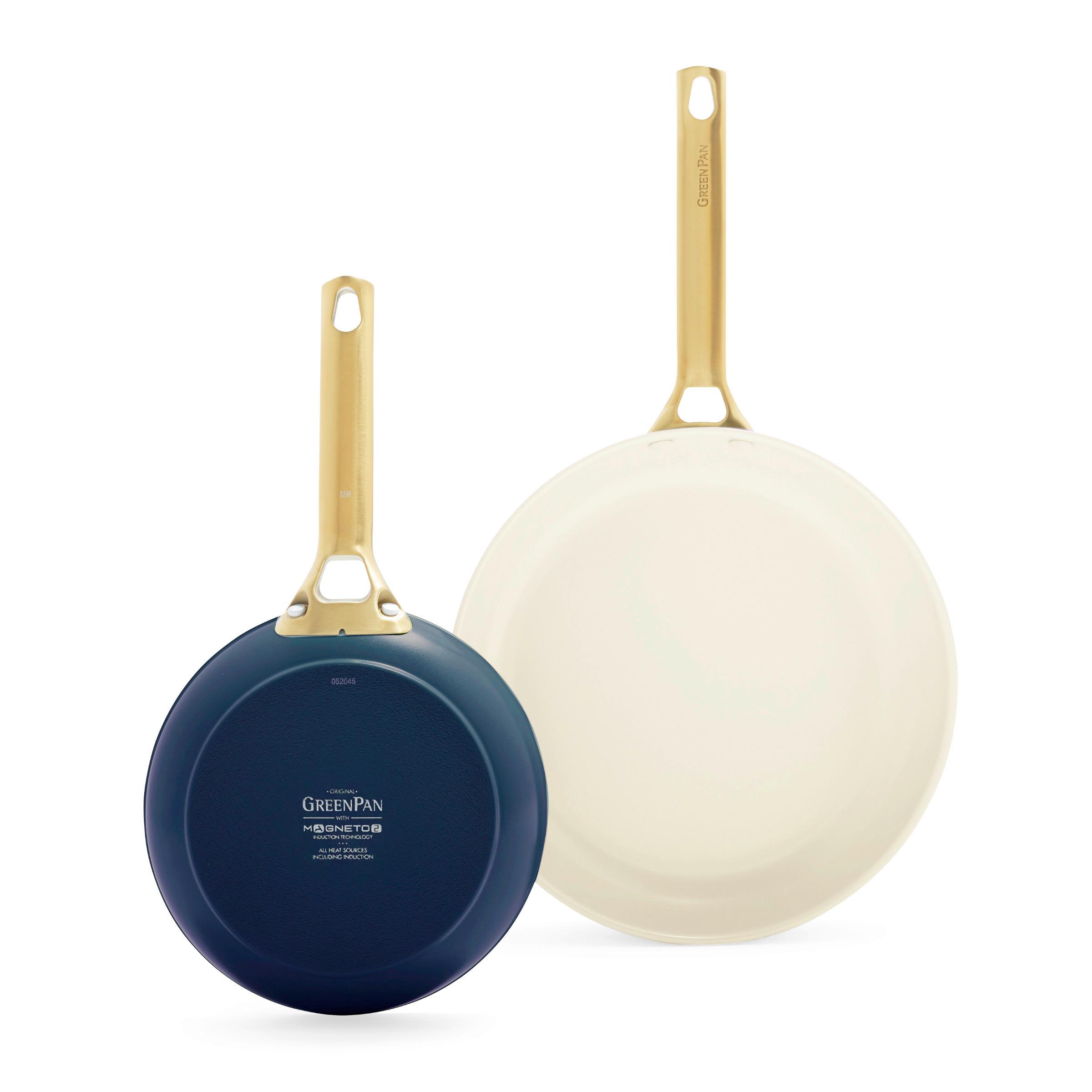Pfannenset Padova Reserve Weiß/Gold/D-Blau D: 20/26 cm - Goldfarben/Weiß, Basics, Metall (20 & 26cm) - GreenPan
