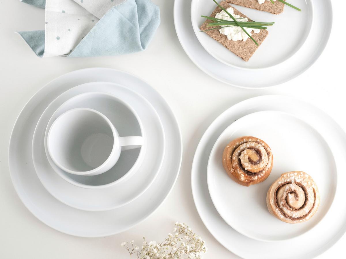 Kombiservice Scandi 16-Tlg. Keramik, Weiß - Weiß, Basics, Keramik - Creatable