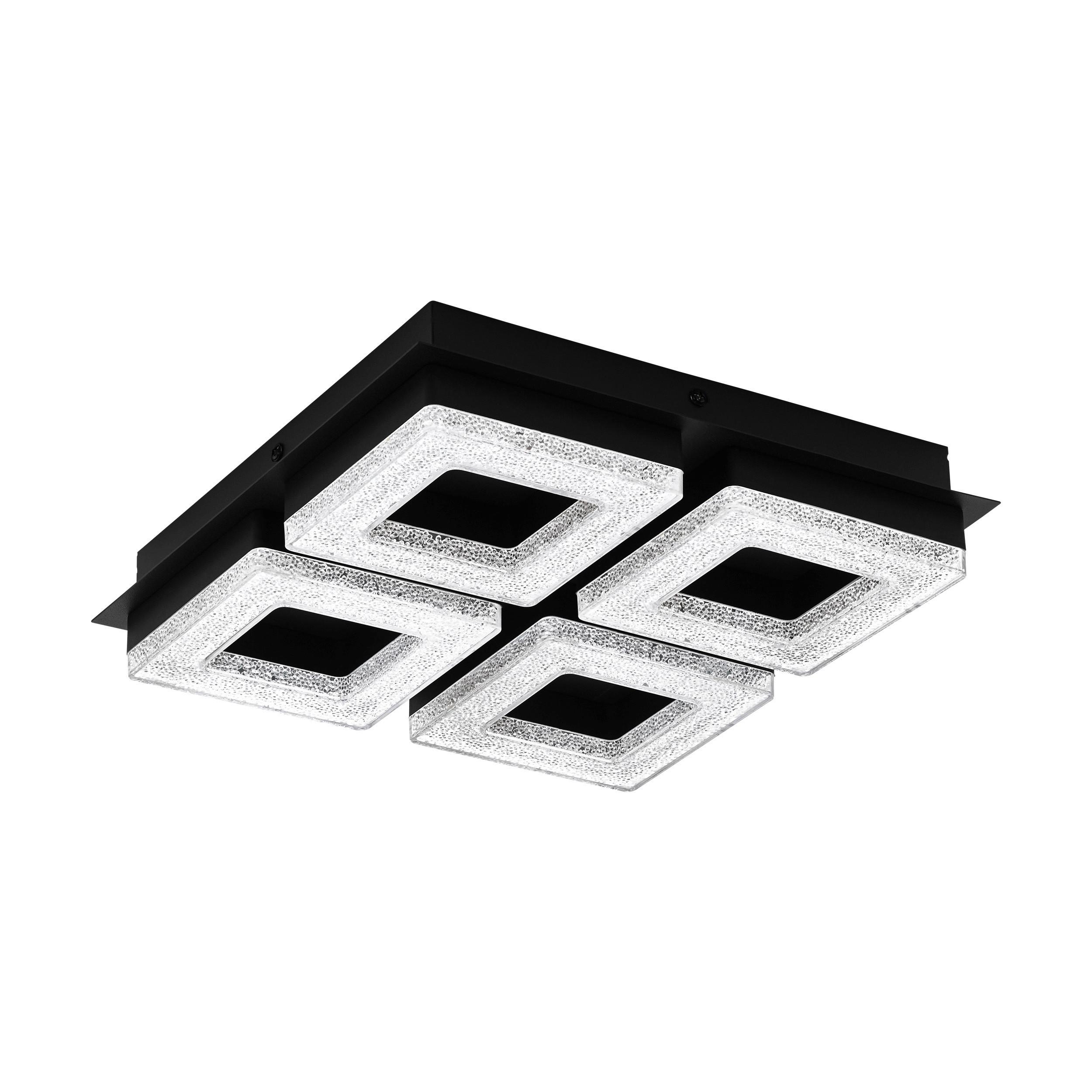 LED-Deckenleuchte 99326 Fradelo 1 - Schwarz, Trend, Kunststoff/Metall (28/28/6cm) - Eglo