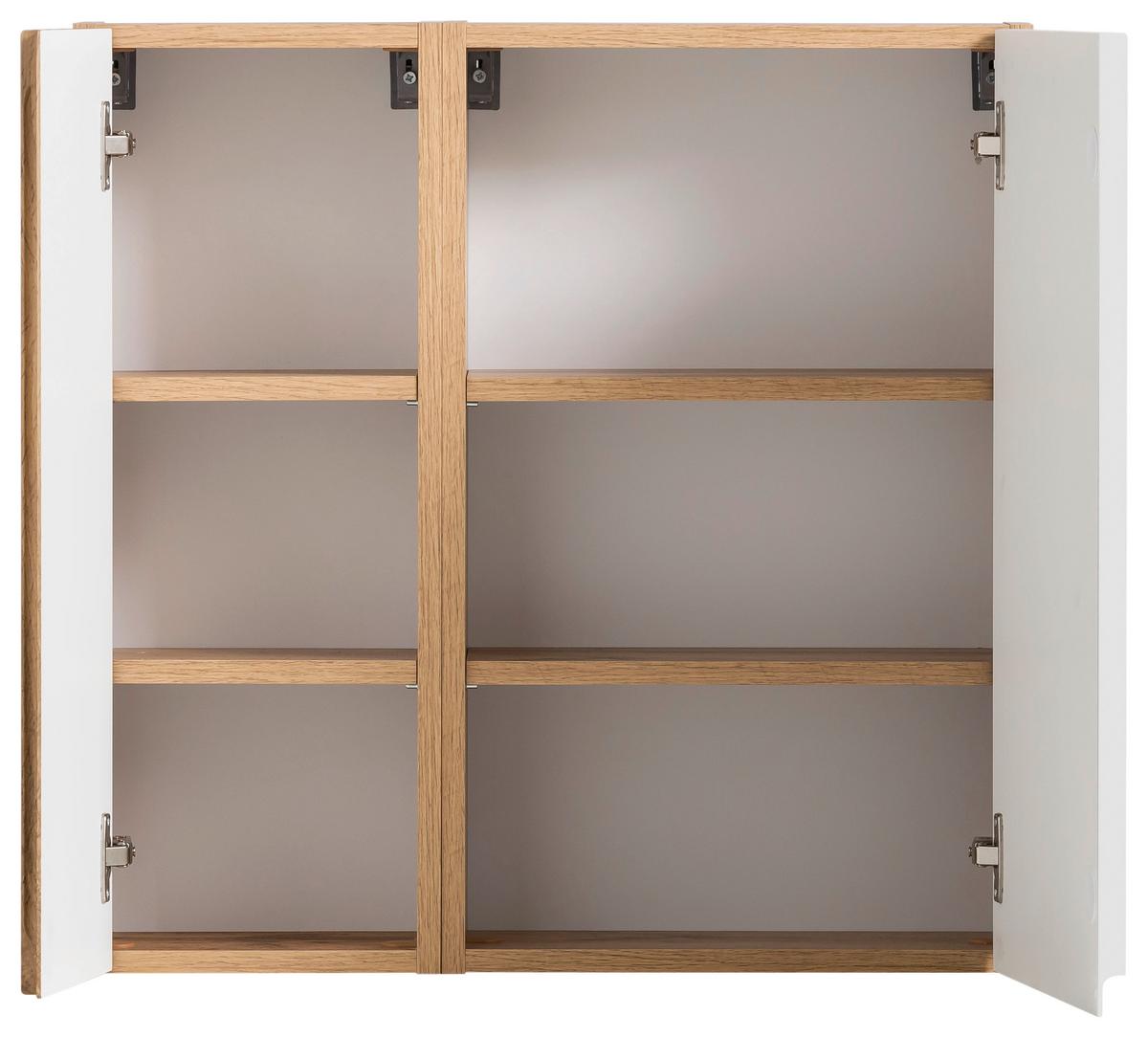 Hängeschrank Varese B: 65 cm Wotaneiche Dekor/Weiß - Eiche Wotan/Weiß, MODERN, Holzwerkstoff (65/64/20cm) - Held