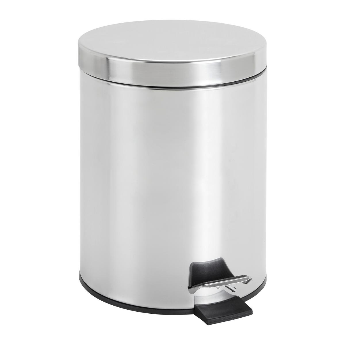 Koš s nášlapným pedálem MAREN - 5L - černá/barvy nerez oceli, Konvenční, kov/plast (20/27,5cm) - Based