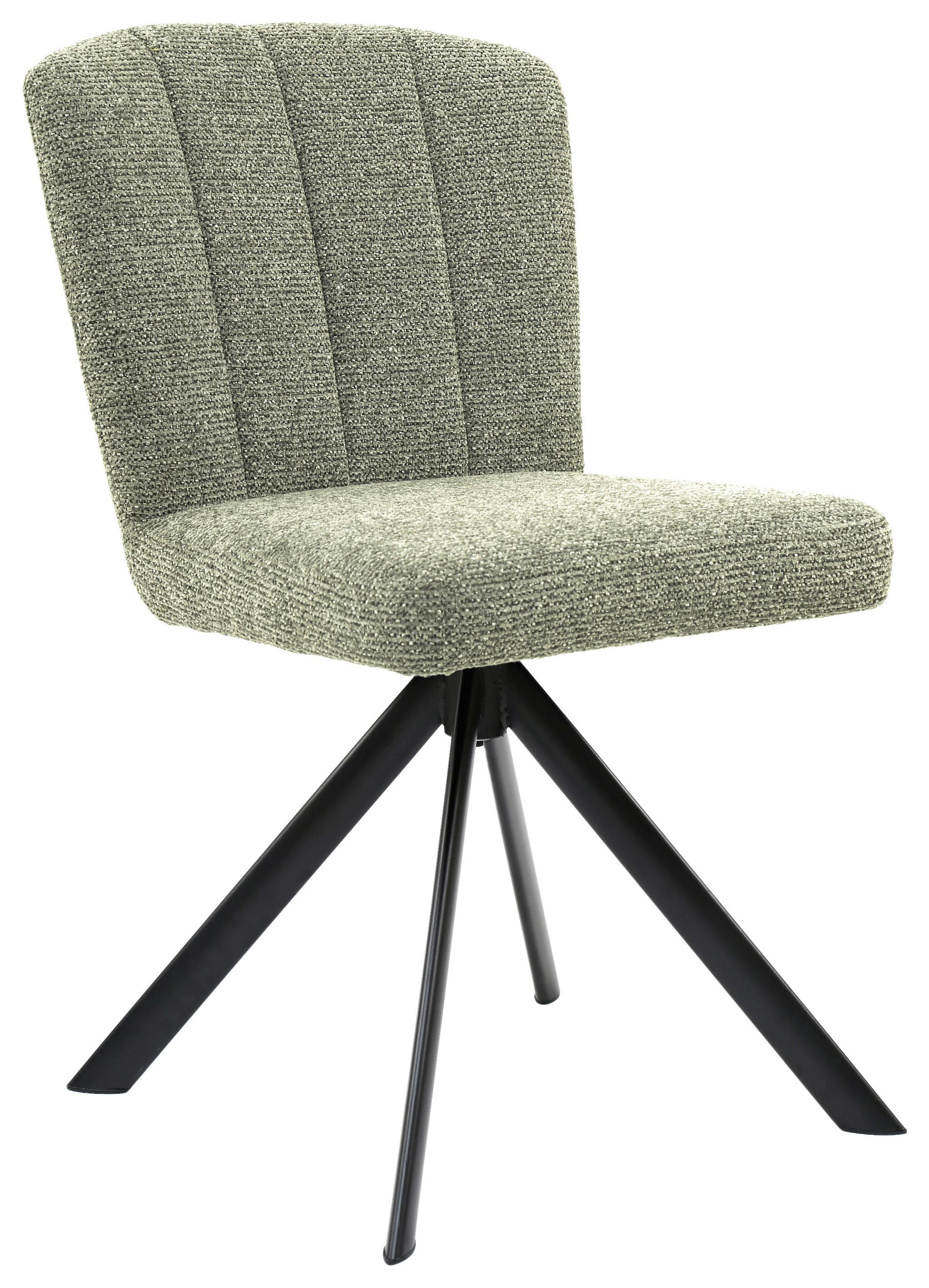 Otočná stolička NORA zelená - čierna/zelená, Modern, kov/drevo (52/87/64cm) - Premium Living