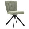 Otočná stolička NORA zelená - čierna/zelená, Modern, kov/drevo (52/87/64cm) - Premium Living