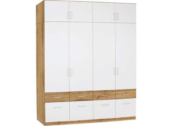Aufsatzschrank Aalen Extra, 181cm - Eichefarben/Weiß, KONVENTIONELL, Holzwerkstoff (181/39/54cm) Aufsatzschrank Aalen Extra, 181cm - Eichefarben/Weiß, KONVENTIONELL, Holzwerkstoff (181/39/54cm)