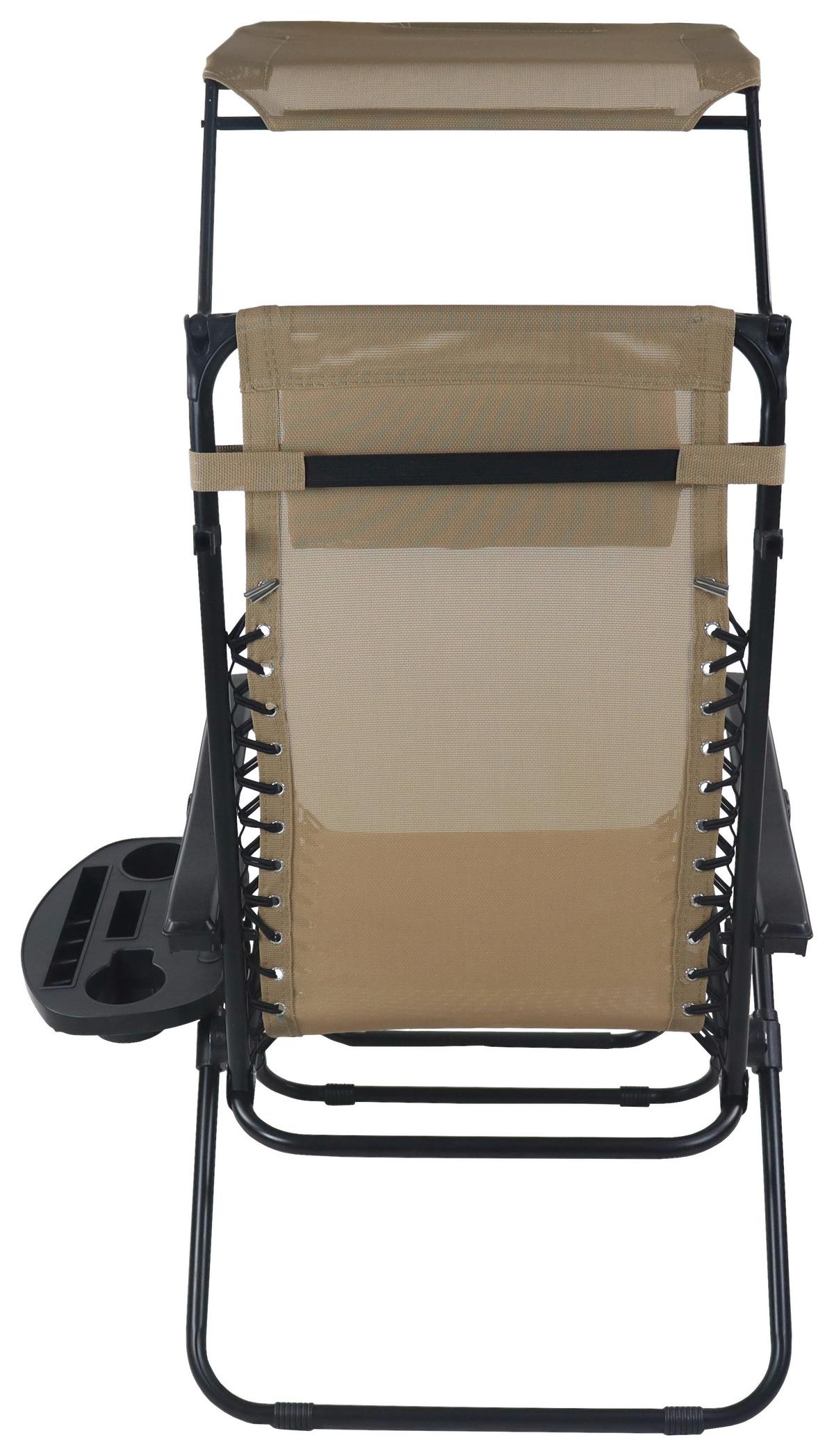 Gartenliege Maltosa Xl Klappbar, Beige - Beige, MODERN, Textil/Metall (64/133/91cm) - Gardenson