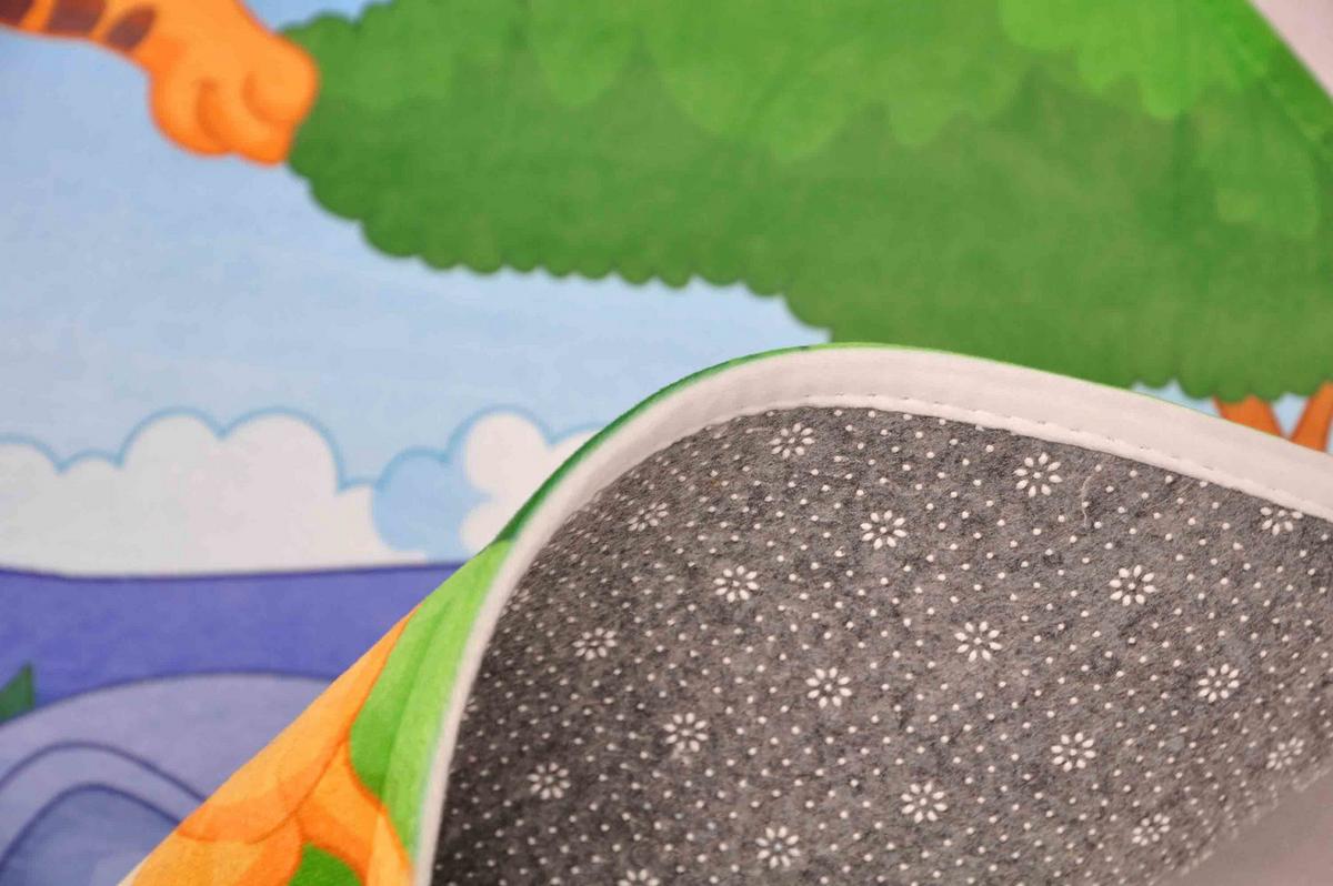 Kinderteppich Tiere Blau/ Grün 5 Freunde 140x200 Cm - Blau/Dunkelblau, Trend, Textil (140/200cm)