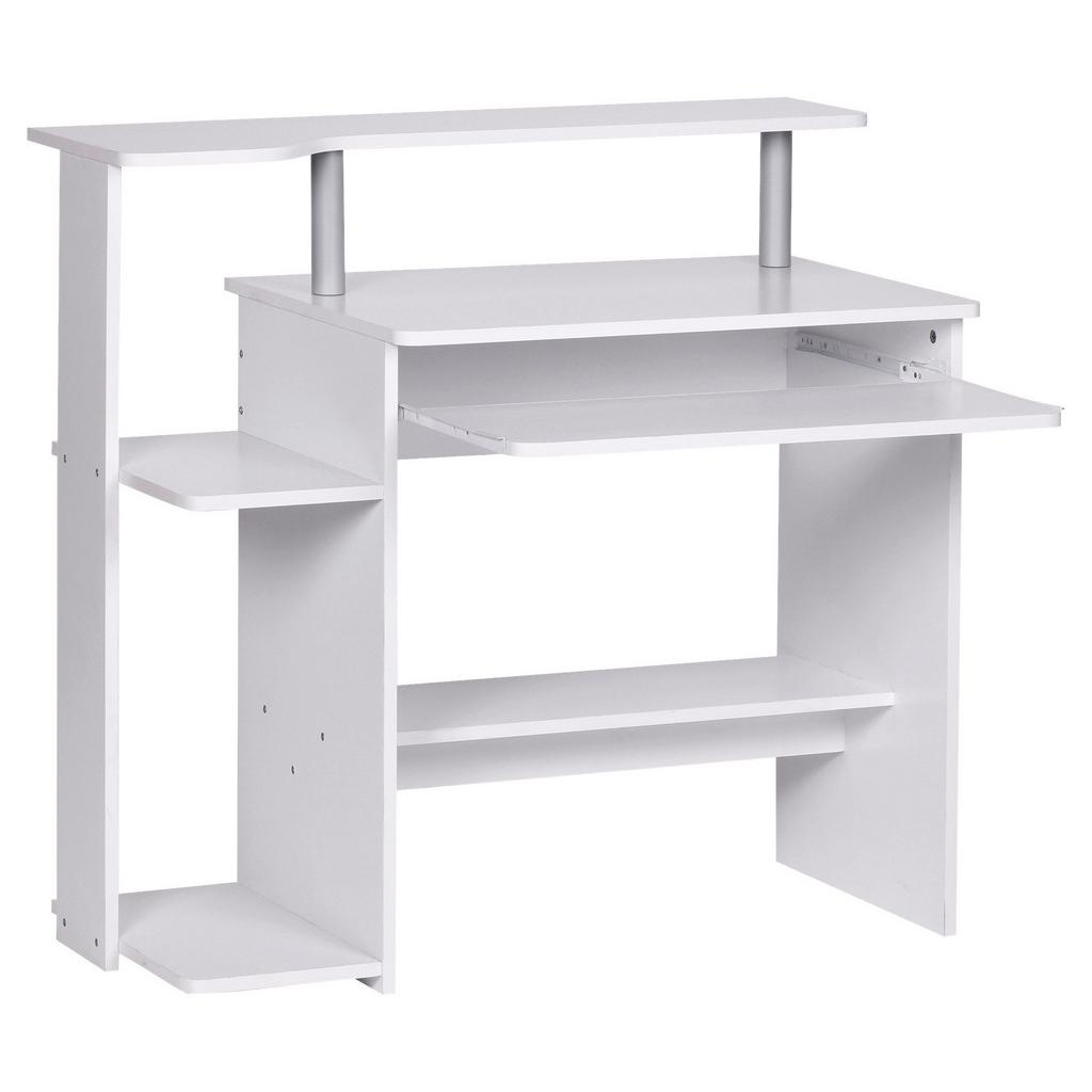 Computertisch Mit Ablagefächer B 94cm H 90,5cm, Weiß