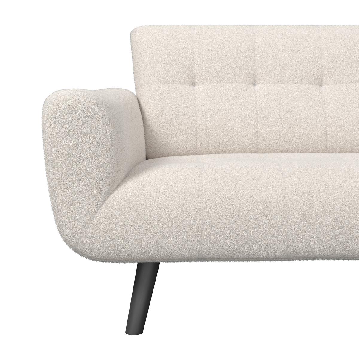 2-Sitzer-Sofa Stockholm Weiß, B: 183 cm - Schwarz/Weiß, MODERN, Holz/Textil (183/82/82cm)