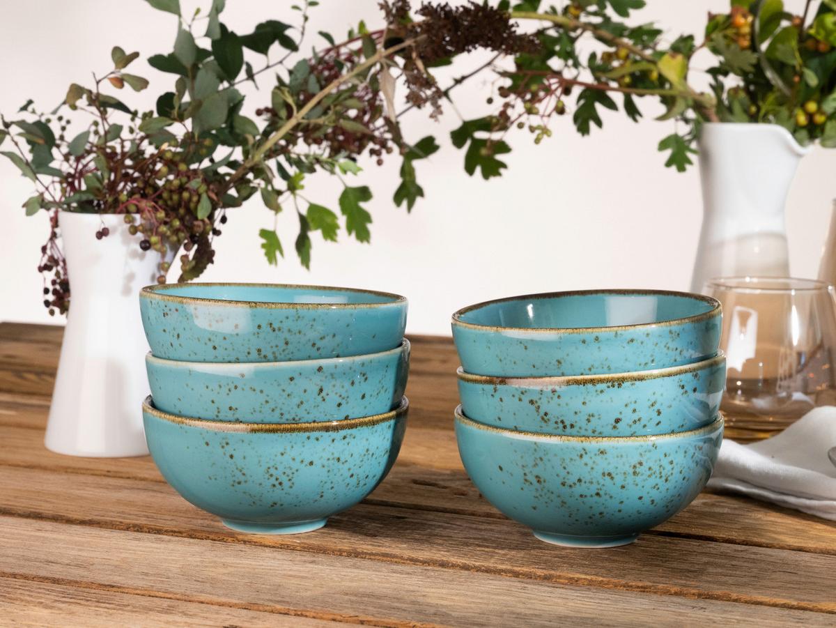SADA MISEK NA OMÁČKU NATURE COLLECTION - tyrkysová, Trend, keramika (11,5cm) - Creatable