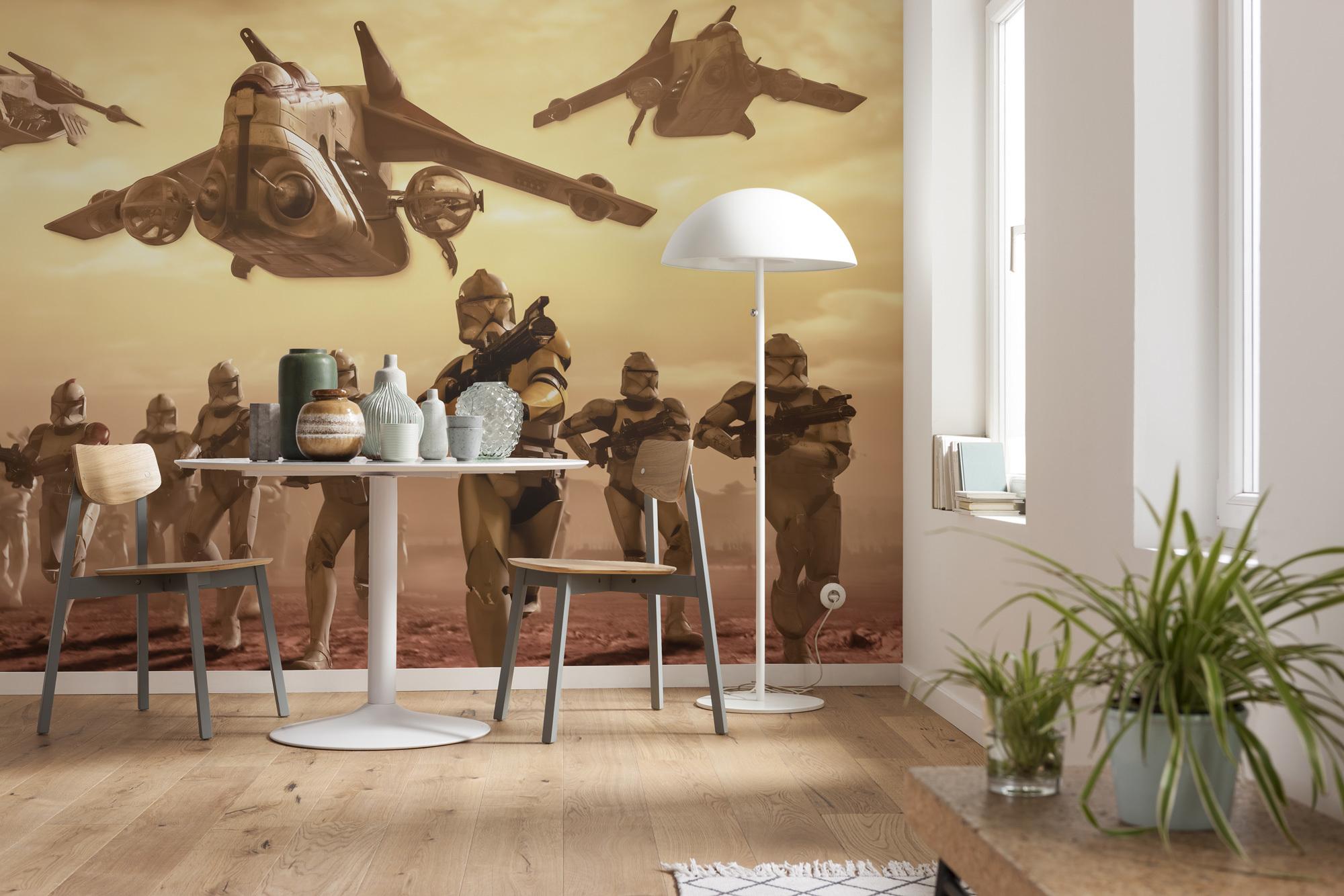 Fototapete Star Wars Clone Trooper - Gelb/Braun, Trend, Textil (400/260cm)