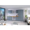 Küchenzeile Ip1200 ohne Geräte 310 cm Taupeblau - Blau/Eichefarben, Basics, Holzwerkstoff (310cm) - Impuls