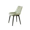 Esszimmerstuhl Cecil Hellgrün Gesteppt 2er-Set - Hellgrün, LIFESTYLE, Leder/Metall (51/80/60cm) - Kayoom