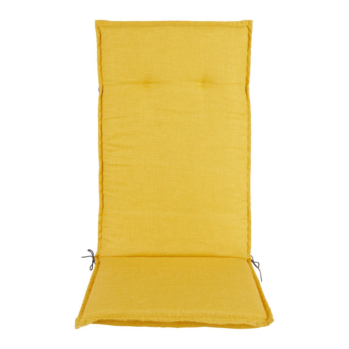 PODLOŽKA NA ŽIDLI GENF 2 - hořčicově žlutá, Basics, textil (120/48/5cm) - Mömax