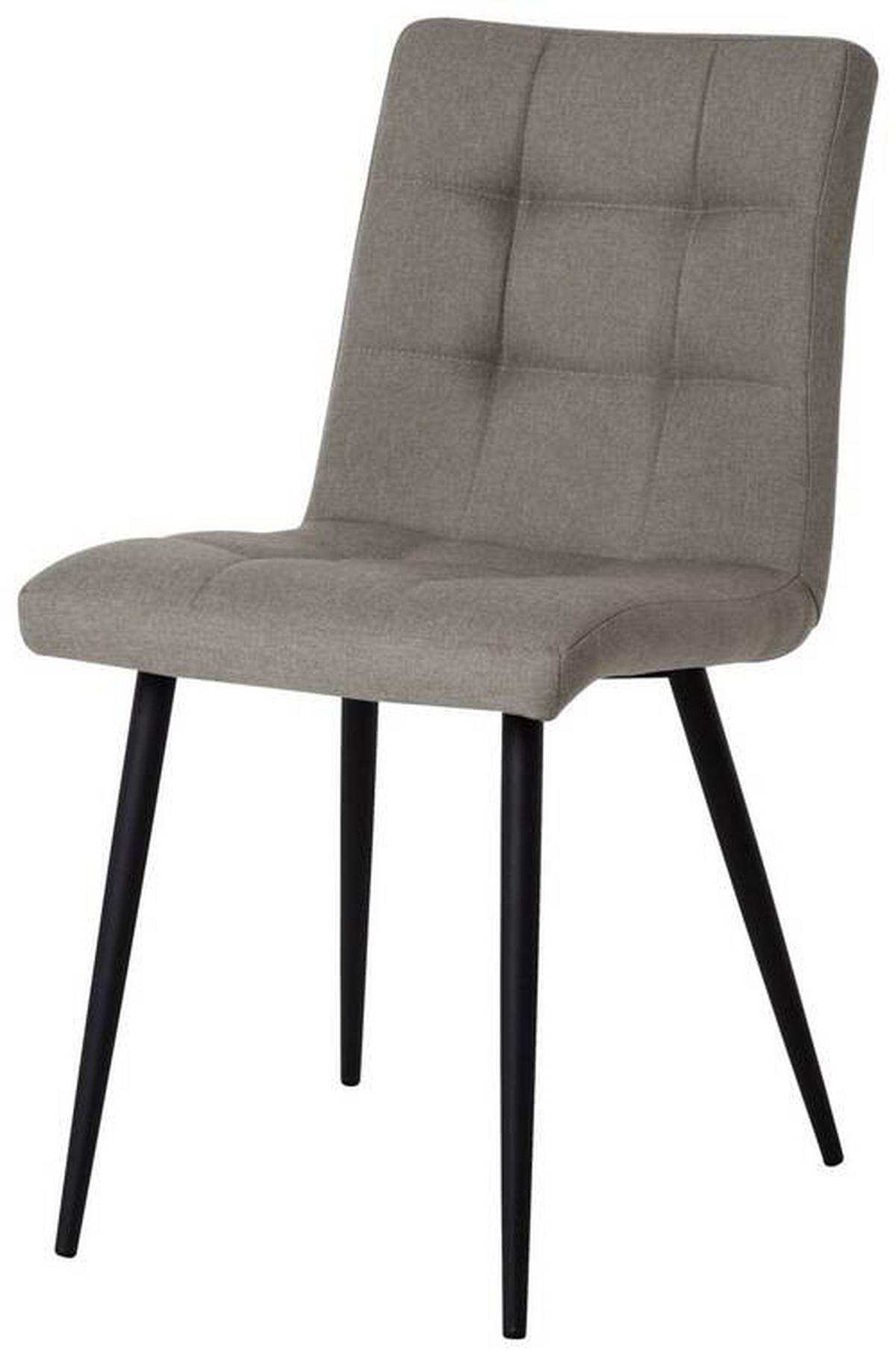 Polsterstuhl Matteo Dunkelgrau Leinenoptik - Dunkelgrau/Schwarz, MODERN, Holz/Textil (43/83/55cm) - Ondega