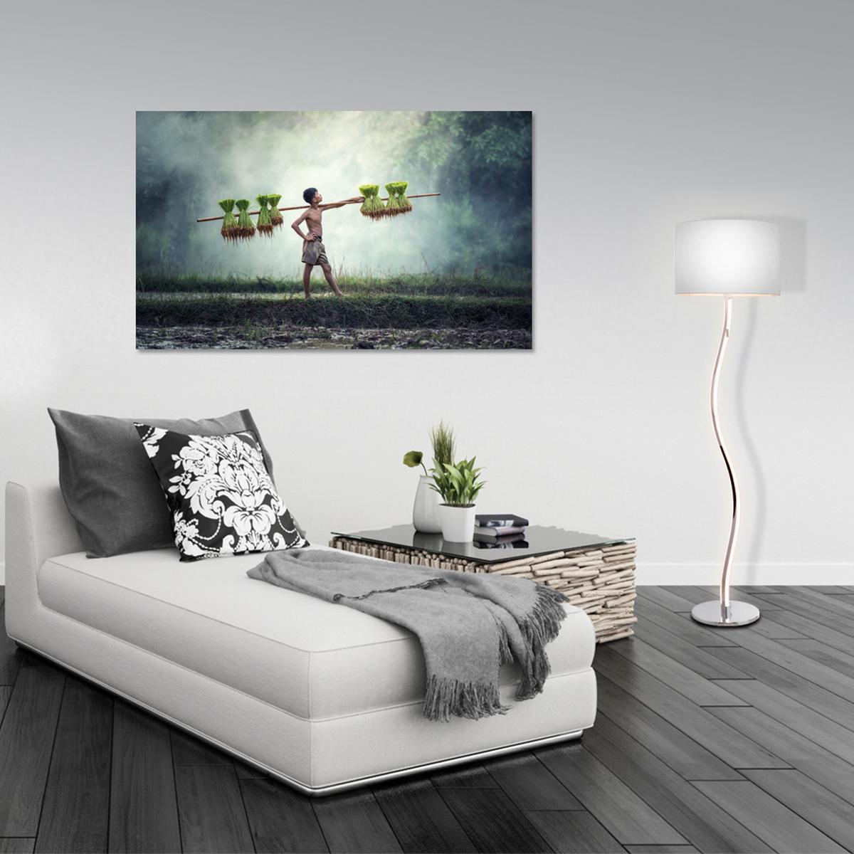 Stehlampe Aurelia Weiß Leicht Geschwungen - Weiß, Design, Kunststoff/Metall (40/192cm) - Näve