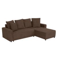 Ecksofa Time Braun S: 178x248 cm - Schwarz/Braun, Design, Textil (178/248cm) - MID.YOU