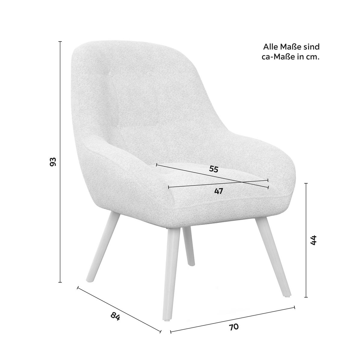 Relaxační křeslo MAXIMILIAN, světle šedá barva - světle šedá/přírodní barvy, Moderní, kov/dřevo (70/93cm) - Bessagi Home