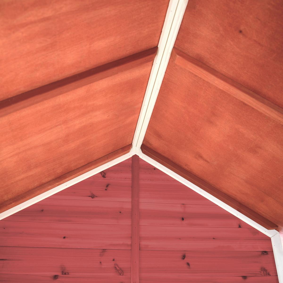 Spielhaus Holz + Wasserfestes Dach Rot Exit Loft 100 - Rot, KONVENTIONELL, Holz (149/135/159cm) - EXIT Toys