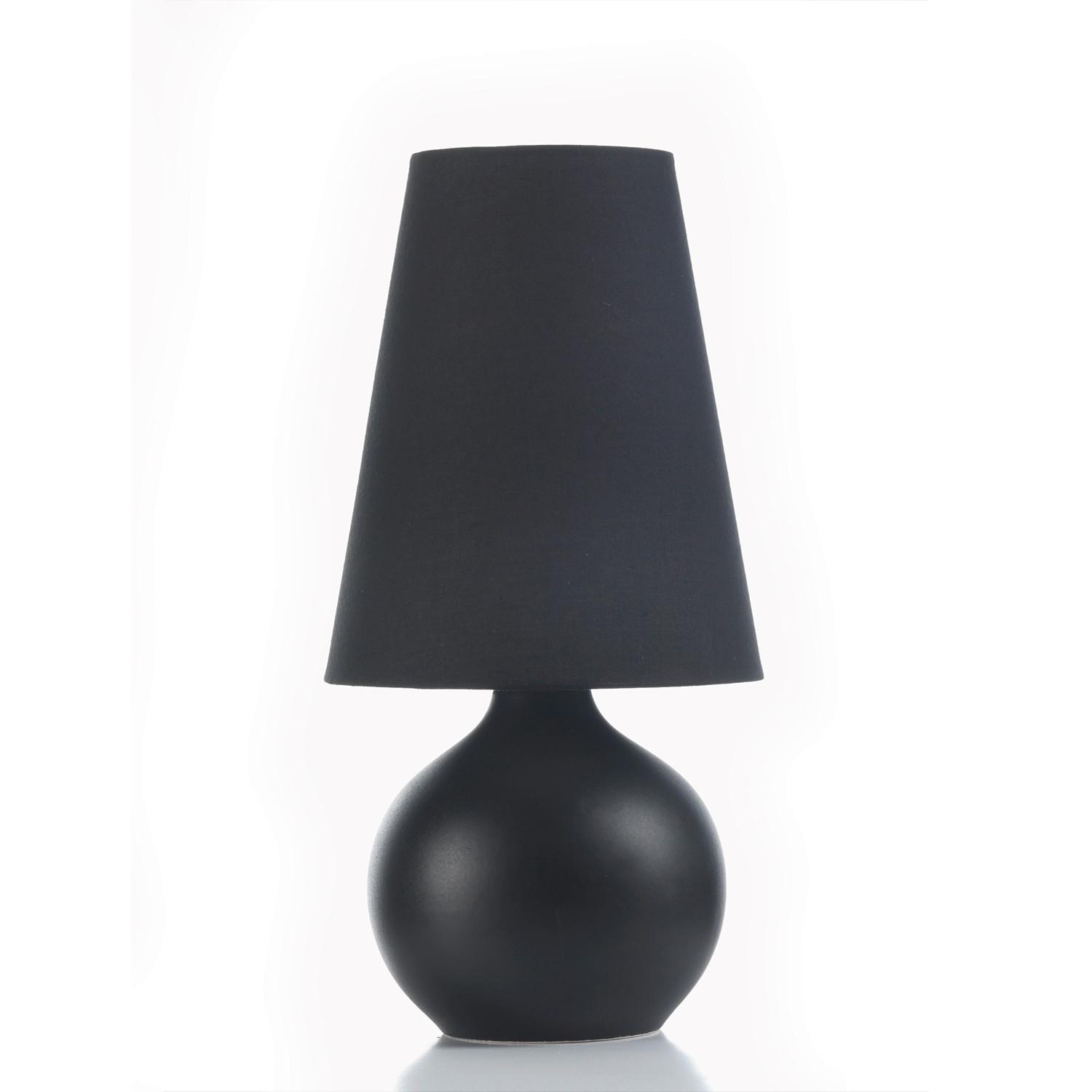 Tischleuchte 223/Pn - Schwarz, KONVENTIONELL, Keramik/Textil (20/40cm)