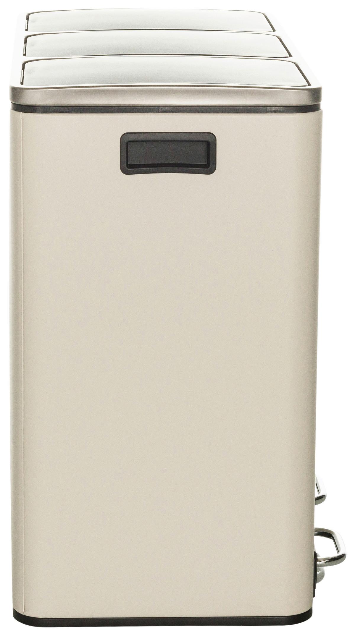 Abfallsammler Clean Ix - Beige/Schwarz, Basics, Kunststoff/Metall (61/56/31,5cm) - MID.YOU