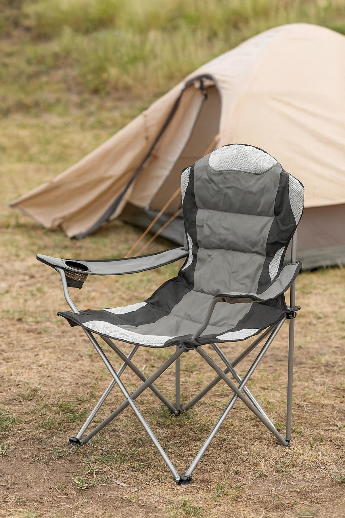 Campingsessel 613-400266 - Grau, Basics, Kunststoff (60/92/106cm)