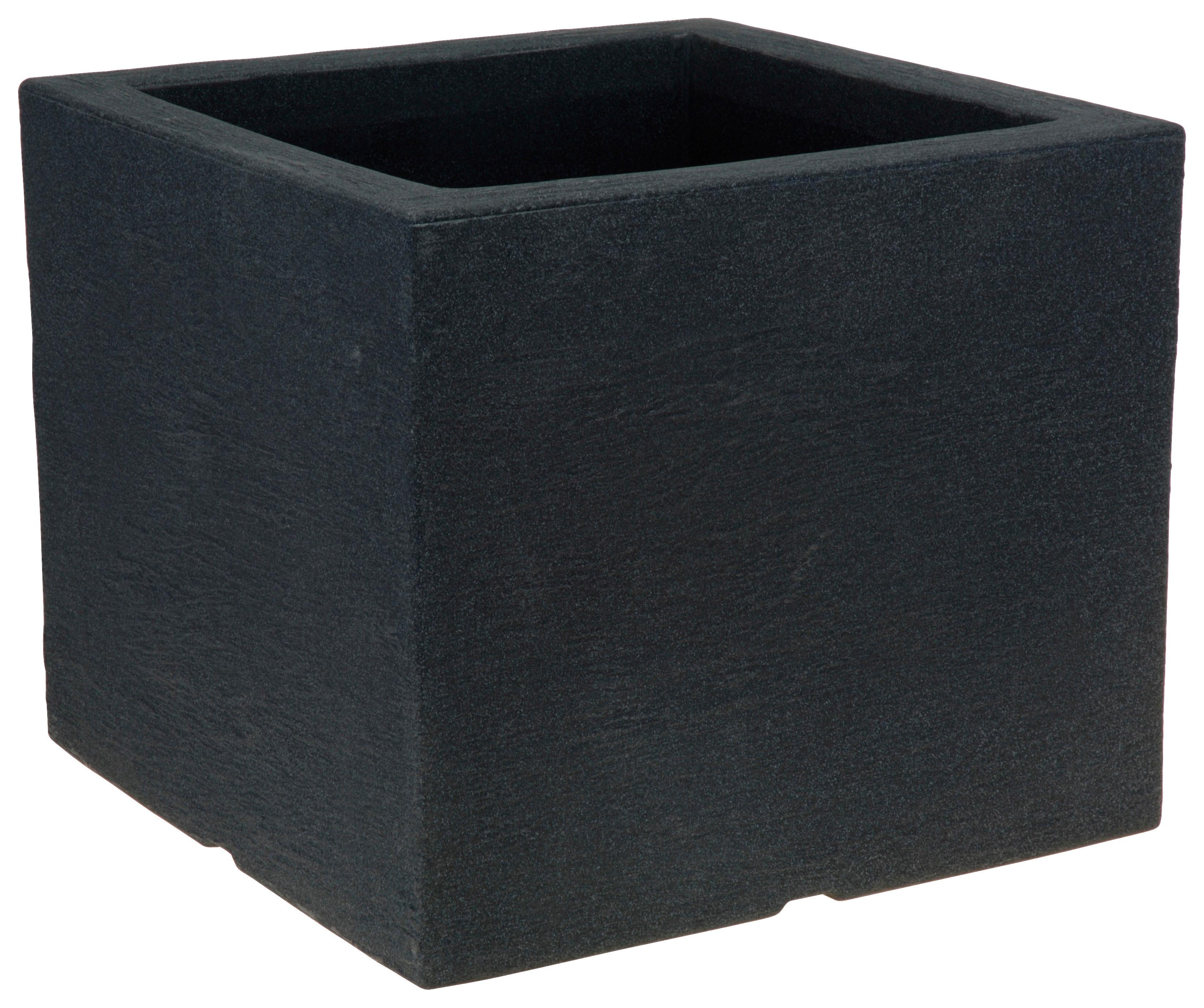 Übertopf Square Kunststoff Anthrazit - Anthrazit, Basics, Kunststoff (39/39/33cm)