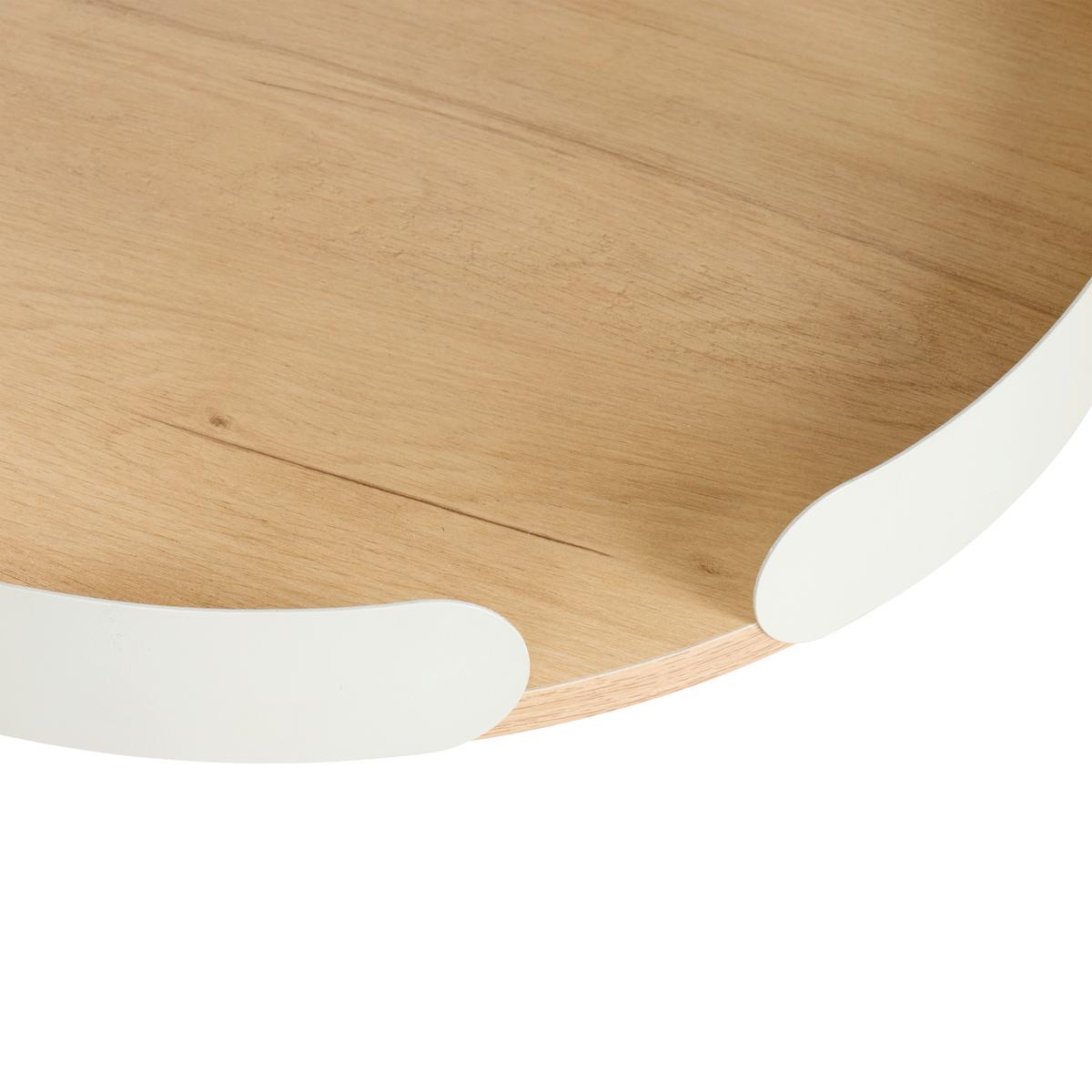 Servírovací stolek BRUCE - barvy dubu/kašmírová, Moderní, kov/kompozitní dřevo (44/80/44cm) - Mömax
