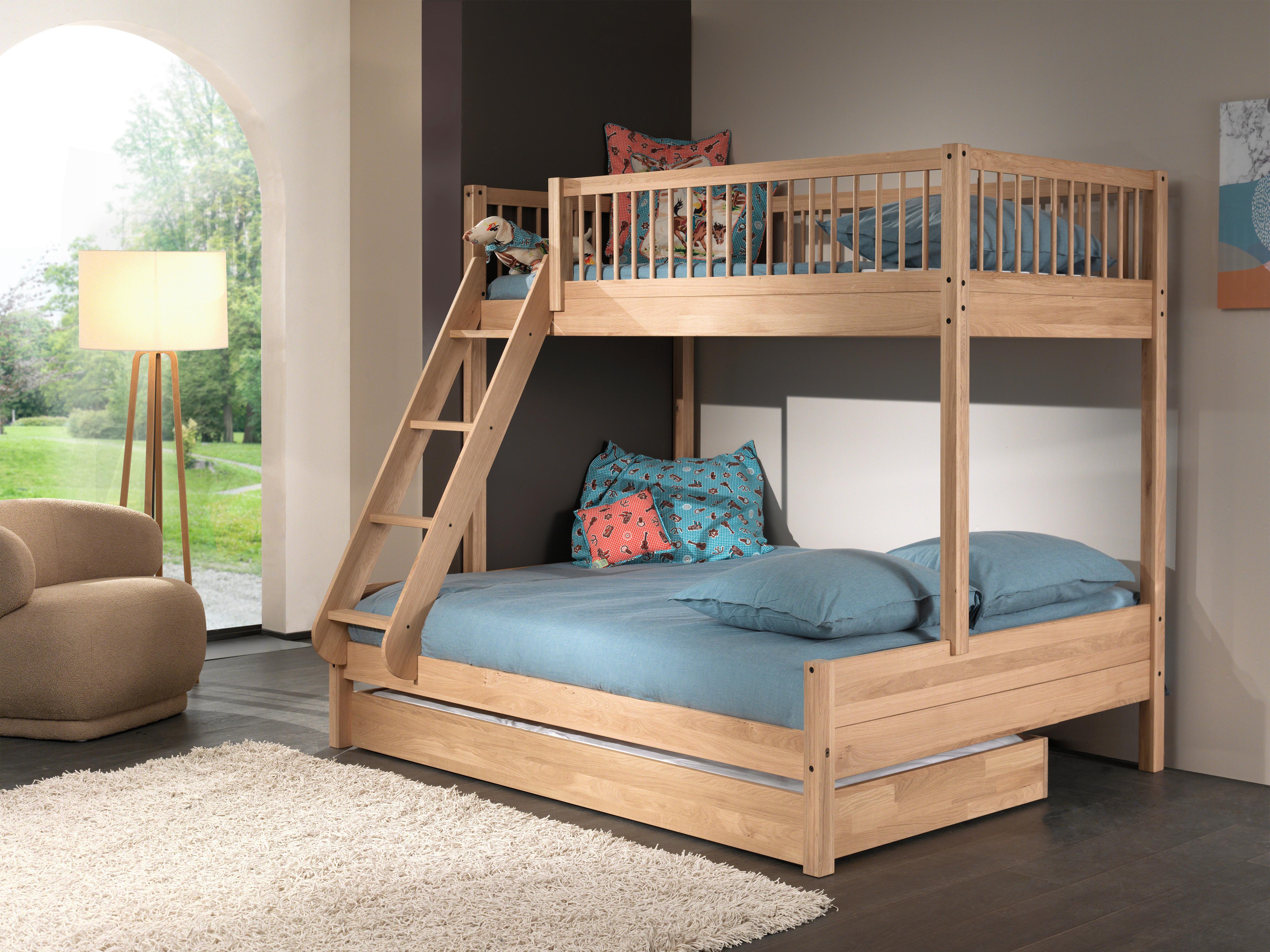 Etagenbett Forrest Eichefarben 90/140x200cm - Eichefarben/Naturfarben, MODERN, Holz (90/140/200cm) - Vipack