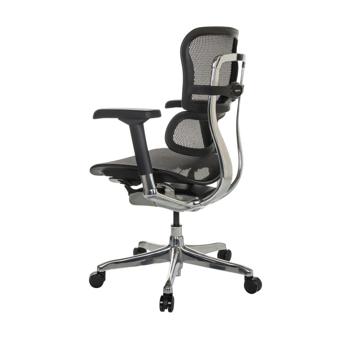 Drehstuhl Ergohuman Base I - Silberfarben/Schwarz, Basics, Kunststoff/Textil (69/107-122/64cm) - MID.YOU