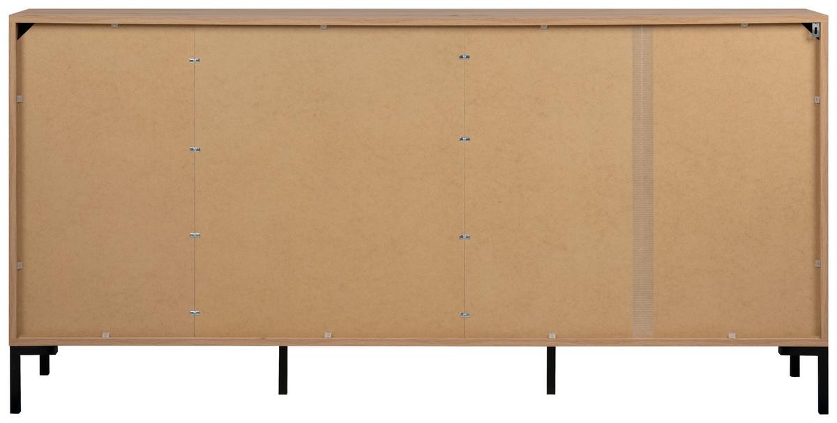 Sideboard 150cm Korsika Eiche Artisan Dekor - Schwarz/Eiche Artisan, Design, Holzwerkstoff (170/87/40cm) - MID.YOU