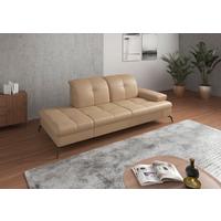 Récamiere Amica E, Cappuccino B: 231 Cm - Schwarz/Cappuccino, KONVENTIONELL, Leder/Textil (231/90/122cm) - Sit & More