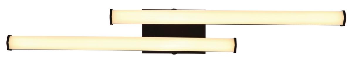 LED-Deckenleuchte 67342-12 Kirina - Schwarz/Weiß, Design, Kunststoff (50/7/8,4cm) - Globo