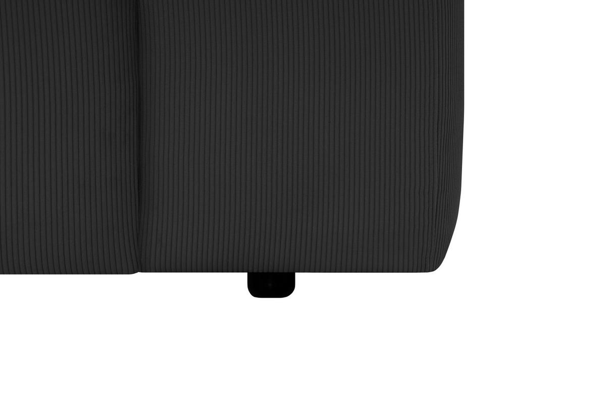 Ecksofa Hannah Schwarz 170x252 cm - Schwarz, Design, Textil (200/304cm) - MID.YOU