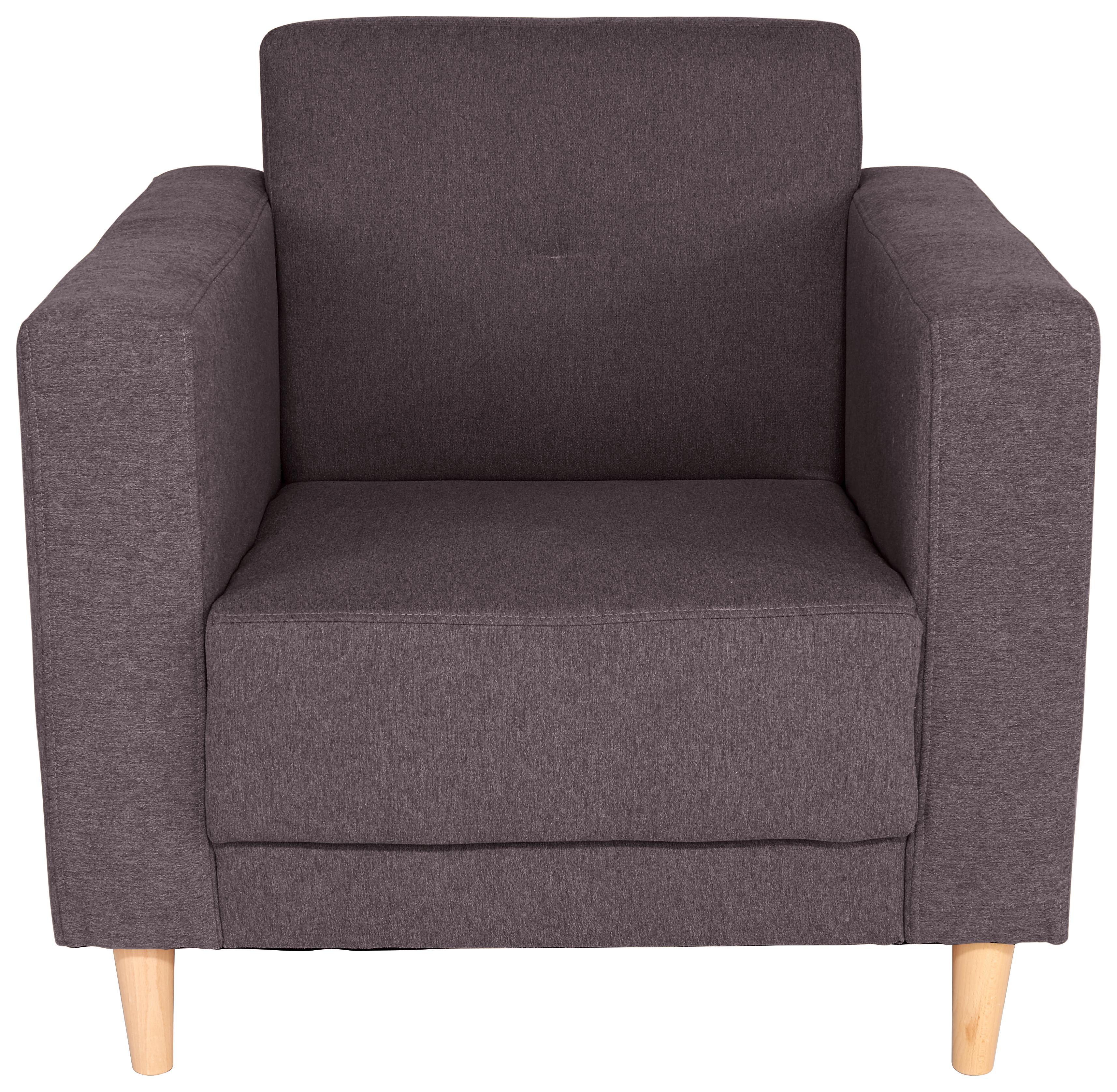 Fernsehsessel Geneve - Anthrazit/Naturfarben, MODERN, Textil (81/81/75cm)