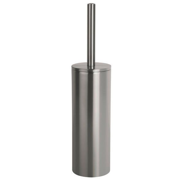 Wc-bürstengarnitur Akira Stehend Metall - Silberfarben, Basics, Metall (9,5/40cm)